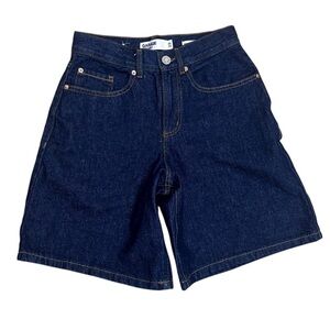 Garage Denim Bermuda Style Skate Skater Jorts Shorts Dark Cotton Size 23 NWOT